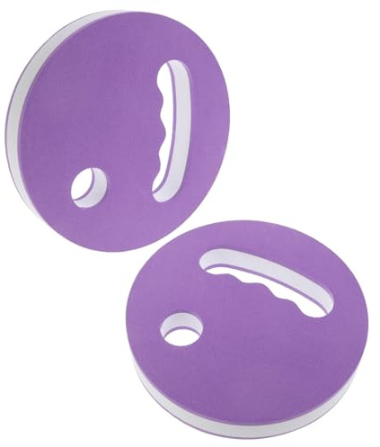 Alasum Paletas de Mano para Natación 1 Par Discos de Resistencia Espuma EVA Morado y Blanco Equipo de Entrenamiento Acuático para Principiantes y Adultos Pesas para Ejercicios en