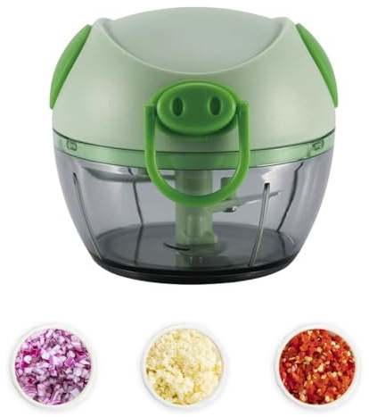 Procesador manual de alimentos, portátil, con cuerda, picadora de verduras, ajo, para verduras, jengibre, frutas, frutos secos