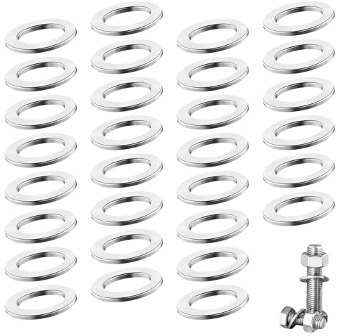 Rondelles pour Gonds De Porte, 30 pièces Rondelles, Rondelles Metal, Rondelle M8, Rondelles Plates En Laiton pour Porte, pour Charnières Metal Bague Paumelle Plate
