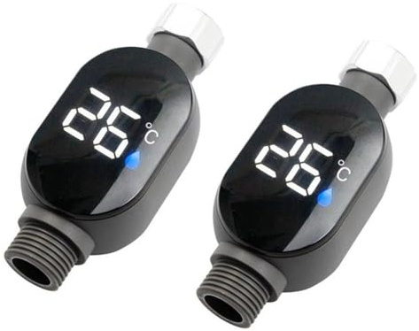 Mcnhbdgg Medidor de Temperatura de Ducha con Pantalla Digital LED y Lectura Instantánea. Termostato de Baño para el Hogar.