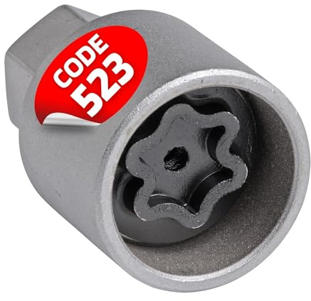 SW-Stahl 02383L-3 VW Felgenschloss-Adapter 523 - Radsicherungseinsatz | Ersatzadapter für Volkswagen Felgensicherungen, passgenauer Radschraubeneinsatz zur Demontage - Modellnummer 523