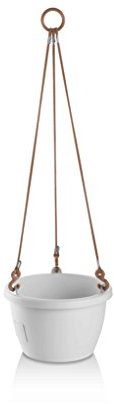 Erhard-Trading Hängeblumentopf Marina Blumenampel Selbstbewässerung 20cm (Weiß)