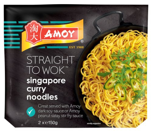 Amoy Straight to Wok Singapore Nudeln, 2 Stück pro Packung, 300 g, 6 Stück