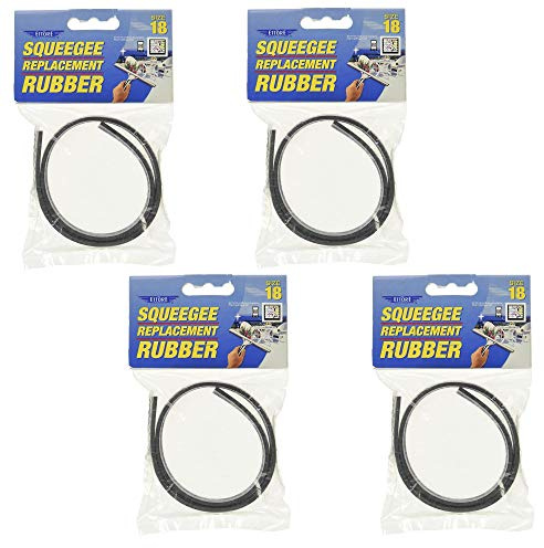 Ettore Replacement Squeegee Rubber, 18-Inch, 4 Pack