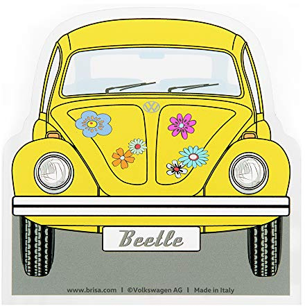 BRISA VW Collection Volkswagen Polycarbonate Gratte-Glace-Givre-Élimination de la Neige Accessoires pour Voiture (Beetle Avant/Jaune)