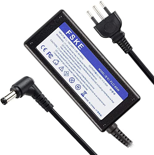 FSKE 65W 19V 3.42A Adattatore Caricatore per Toshiba Lenovo MSI X751S X550C PA-1650-21 PA3467U-1Aca AD883220 Cavo di Alimentazione,Connettore:5.5 * 2.5mm(non compatibile con 4.0 * 1.35 mm)