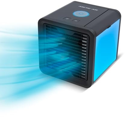 Livington Arctic Air schwarz – Luftkühler mit Wasser – Wasserkühler - Mobiles Klimagerät ohne Abluftschlauch – Luftbefeuchter - Verdunstungskühler - Ventilator