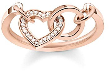 Thomas Sabo Glam and Soul Damen-Ring in Rotgold, Herzform, TR2142-416-14, Rotgold, Silber, Rotgold, Silber