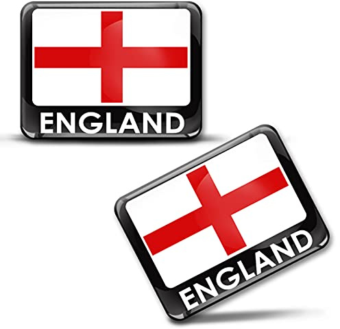 SkinoEu England TV Shape Flag Sticker for Car Moto 3D 2 Pack F 182