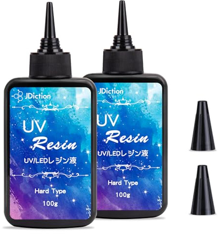 UV-harts, 2 stycken uppgraderade UV-epoxiharts, kristallklart, hårt lim, solljus, aktiverad harts för handgjorda smycken, gör-det-själv-hantverk, dekoration, gjutning och beläggning