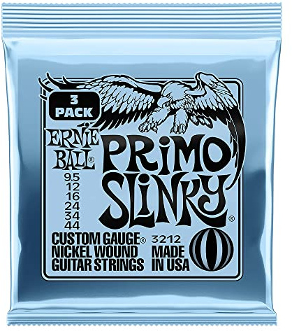 Ernie Ball Primo Slinky Nickel Wound Electric Guitar Strings 3 Pack - 9.5-44 Gauge