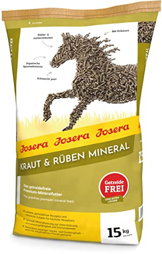 Josera Kraut und Rüben Mineral (1 x 15kg) Premium Pferdefuttergetreidefreies MineralfutterStärke- und Zuckerreduziert1er Pack