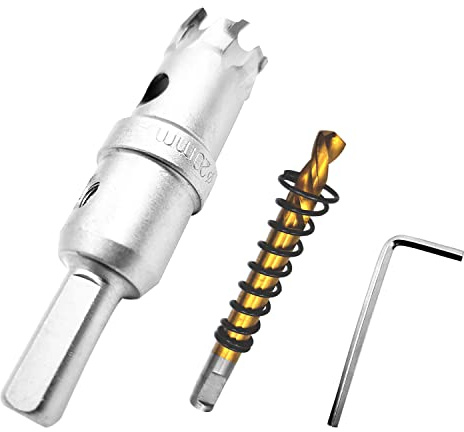 KEWAYO -Lochsägen aus Hartmetall, Cutter für Löcher aus Hartmetall, Bohrer für Zähne aus Metall TCT für Edelstahl, Stahl, Aluminium, Eisen (20 mm)
