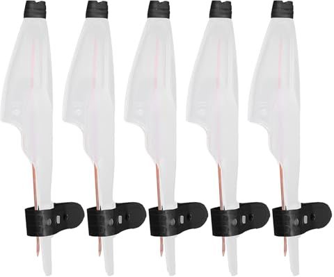 Punte per canne da pesca in plastica, 5 pezzi Copri punta per canna da pesca telescopica Proteggi manica per copri testa per canna da pesca portatile 4 dimensioni(4#)