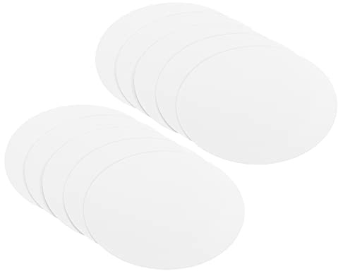 PATIKIL 50pcs Carton Papier Rond à Dessin 250g/m², 10cm Papier Cartonné Circles Tranches, Papiers Kraft Cartonnette pour Fête Décoration Bricolage Artisanat Arts Peinture Écriture, Blanc