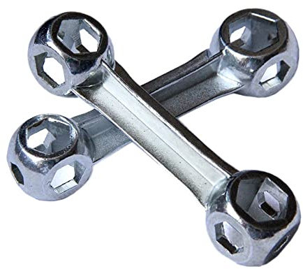 Anoudon 2pcs 6-15mm 10 in 1 Durable Fahrrad Reparatur Werkzeug Hund Knochen Form Hexagon Schraubenschlüssel Fahrrad Mountainbike Reparatur Werkzeug