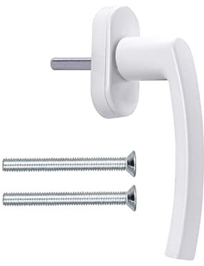 Stahlia Fenstergriff Weiß (1 Stück) Standard Aluminium Balkontürgriff außen Terrassentür Griff Fensterbeschläge Rasterolive Fenster Ersatzteile