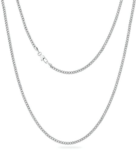KRKC&CO 3/4/5 Gold Chain Men's 18K White Gold Plated Miami Cuban Link Necklace, Thick Curb Chains