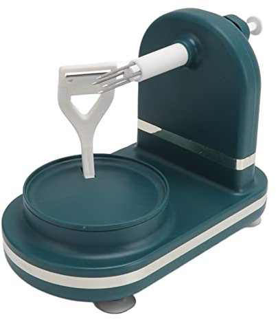 Máquina para Pelar Frutas, Peladora de Manzanas con Manivela Multifunción Segura y Eficiente, Fácil de Usar, Verde para el Hogar (Verde oscuro)