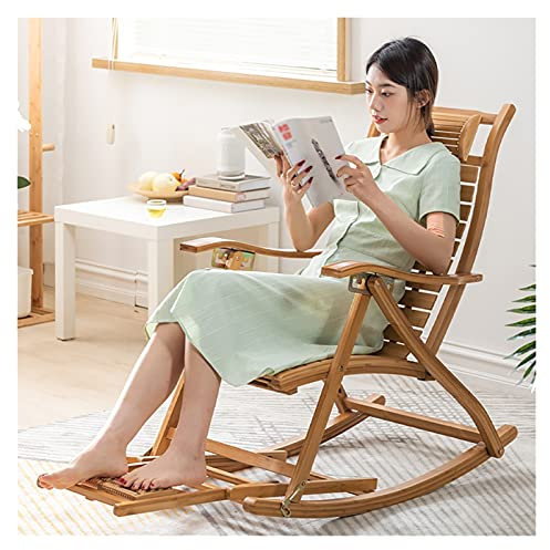 Stranddeck-Sonnenliegen, zusammenklappbarer Bambus-Schaukelstuhl, Liegestuhl für Zuhause, Erwachsene, Balkon, Innenbereich, ältere Menschen, Freizeit, Schaukelstuhl, Outdoor-Sonnenliegen, Sessel,