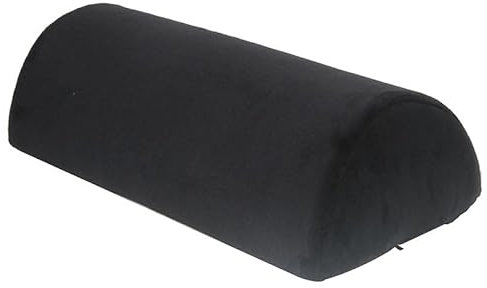 Mud Defeater Motor Halbrolle Nackenkissen 46-18-9 – Kniekissen und Nackenrolle, Flexibler Visco-Schaumstoff, Kissen mit Bezug aus Mikrofaser und waschbar, Schwarz, L 46 x B 18 x H 9 cm