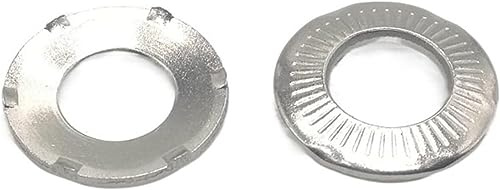 Metallscheiben - Erdungsscheibe, Edelstahl 304 M3 M4 M5 M6 M8 M10 M12 M16 Durchstichwaschmaschine Sechszackige Dichtung rutschfeste Anti-Loose-Sicherungsscheiben, (Farbe: Fleck ( Color : Stainless Ste