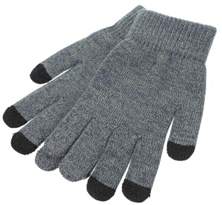 OHPHCALL Wärmeisolierte Touchscreen Handschuhe Herren Vollfinger Fahrradhandschuhe Strick rutschfest Für Outdoor Laufen Radfahren Motorsport