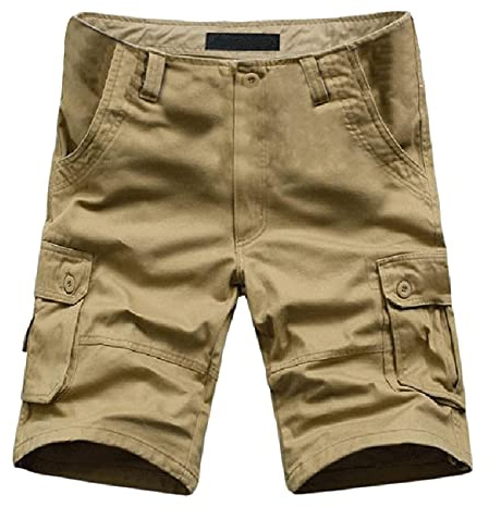 Short cargo pour homme avec plusieurs poches – Vêtement de travail d'été décontracté en coton – Short utilitaire de travail – Short de travail essentiel pour le camping, la randonnée, l'escalade, les