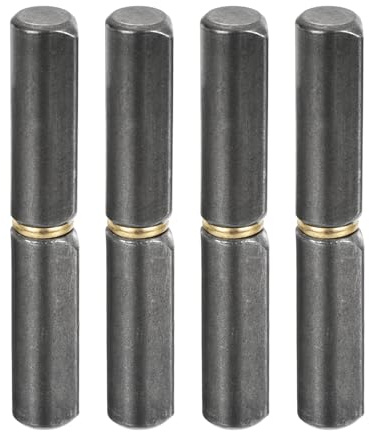 QUARKZMAN Charnières de Baril à Souder 3-1/8 x 8/16 (LxD) 4Pcs | Charnières à Baril Détachables Soudables, Acier Carbone, pour Rampe de Remorque de Porte Battante en Métal, 0.28 Broche OD