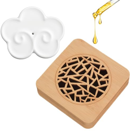 Diffuser Ätherische Öle,Duftsteine Für ätherische Öle,Ätherische Öle Für Diffuser,Duftstein Mit Hölzerner Räucherkiste Mit Räucherschachtel,Für Aromatherapie in Schlafzimmer,Badezimmer (Ruyixiangyun)