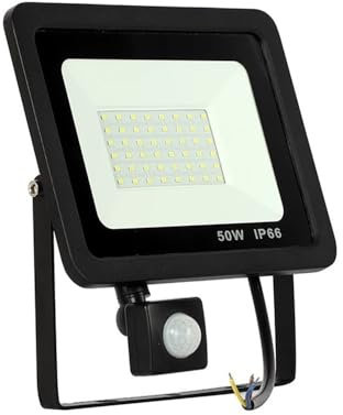 Proiettore a LED a induzione 10W 20W 30W 50W 100W con sensore PIR regolabile 110V 220V Proiettore Street Square Illuminazione esterna(110V - Yellow,10W)