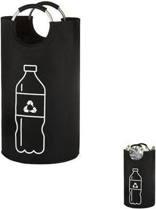 Guanici 85L Bottle Collector Container for Deposit Bottles Empties Collection Container for Storing Bottles Change of Clothes and Toys (Black)