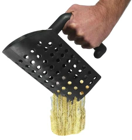 YQQZFWYH Sand Scoop Metal Detecting Shovel With Sifter - Plastic Trowel For Beach, Gardening & Camping-default