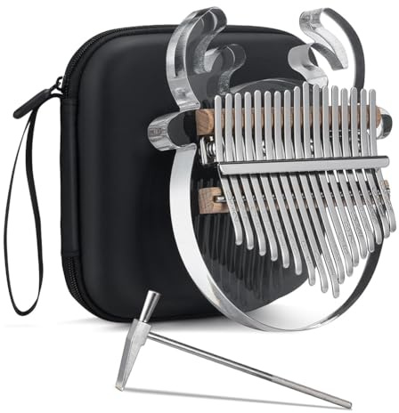 Vocdikficy Rentier Kalimba Daumenklavier 17 Tasten Acryl Kalimba Klar Transparent Fingerklavier Musikinstrumente