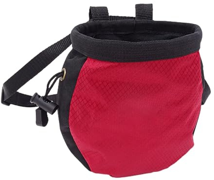 Vmiorzq Borsa per Gesso da Arrampicata con Coulisse, Secchiello Impermeabile per Gesso, Borsa da Arrampicata, Borsa per Magnesia, con Tasca con Cerniera, Cintura Regolabile per Caccia, Escursionismo