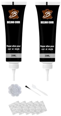 Lederreparatur Creme,Reparatur für Autositze,Verschleiß Kunstleder Reparaturs,Lederkleber Reparaturs Echtleder,Kunstleder Reparatur,Reisetaschen Usw Kratzer, Löcher(Schwarz,20ml)