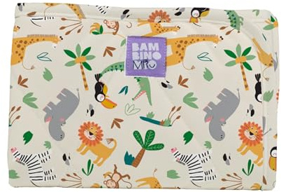 Bambino Mio, Wickelunterlage für unterwegs (SAFARI-FREUNDE) - Leichte, faltbare und tragbare Wickelunterlag