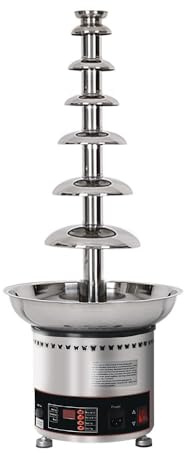 Chocolate Fountain Machine, 7-Tier Adjustable Temperature Fondue Melter with Stainless Steel Body, Easy to Assemble for Events and Parties