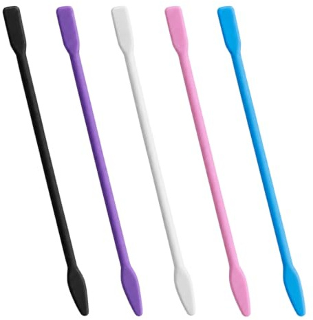 5PCS Silicone Stir Sticks, Reusable Mixing Spatulas for Resin, Paint & DIY | Reusable Cosmetic Spatula, Paint Stirrer Sticks for Mixing Resin, Liquid, Paint, DIY Crafts, Resin Accessories