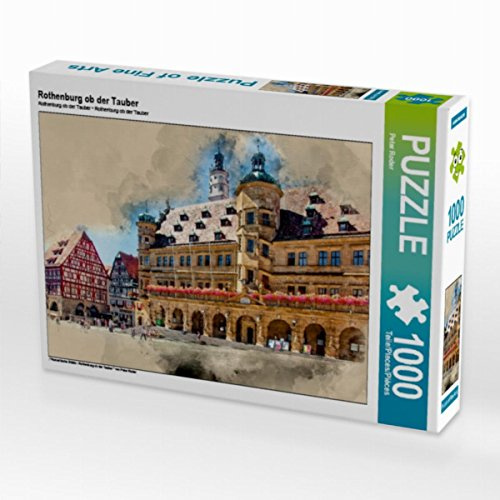 CALVENDO Puzzle Rothenburg ob der Tauber | 1000 Teile Lege-Größe 64 x 48 cm Foto-Puzzle für glückliche Stunden