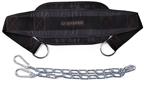 Grofitness Weighted Dip Belt Chin Up Belt with Chain Muscle Training Pull Up Belt Waist Back Support