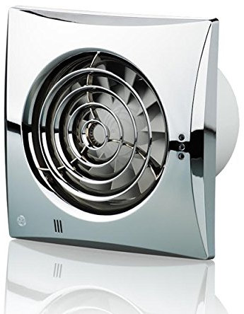 Blauberg UK 150 Quiet TP Chrome Blauberg Extractor Fan PIR-150mm, 17 W, 240 V, 150 mm