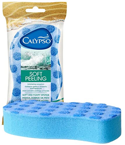 Calypso Eponge Exfoliante pour le Corps - Éponge Naturelle au Pouvoir Exfoliant Doux pour la Douche - Éponges de Gommage Texturées - Prise en Main Agréable