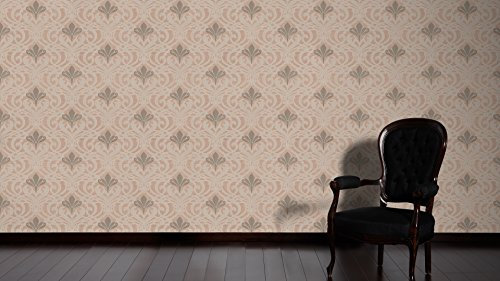 A.S. Création Strukturprofiltapete Kingston Tapete mit Ornamenten barock 10,05 m x 0,53 m beige braun metallic Made in Germany 327552 32755-2