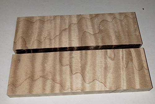 White's Woods Curly Hard Maple Knife Scales (3/8x1.5 x5) - 2 Pack