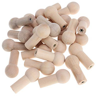 ULTNICE Wood Coat Hook 25Pcs/Set Heavy Duty Wooden Hanging Pegs Clothing Hooks Shaker Peg Accessories