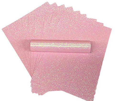 Syntego A4 épais doux au toucher pailleté papier sans perte 150 g/m²/40 lb 10 feuilles (rose pâle)