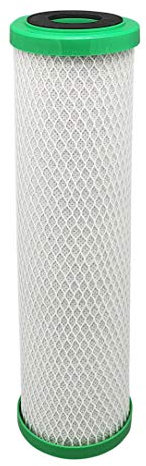 AquaHouse CTO5-CM Cartucho de filtro de agua con bloque de carbono reductor de cloramina (10 x 2.5 pulgadas), filtra cloro y cloraminas 0.5-1 micra