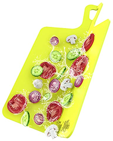 Kitchen Helpis® großes faltbares Schneidebrett, hochwertig, 39,5 x 26 cm | Kunststoffbrett, faltbar, innovativ