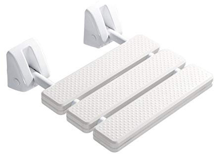 Duschhocker Klappbar rutschfest Duschklappsitz Duschsitz Wandmontage Klappsitz Dusche Duschstuhl Belastbar 120kg, Sicherheitssitz Badsicherheit für Kinder Senioren